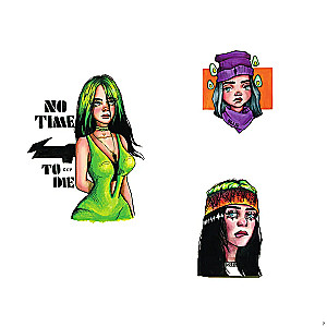 Billie Eilish. Lipdukai