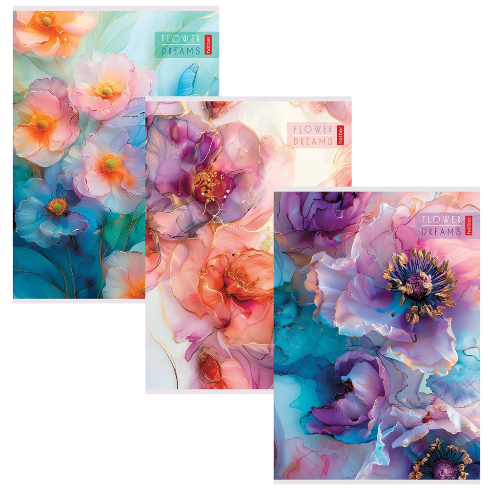 Тетрадь А4 - Цветочные сны (клетка)