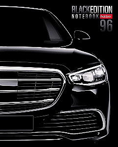 Notebook A5 series - series: Black Edition (grid)