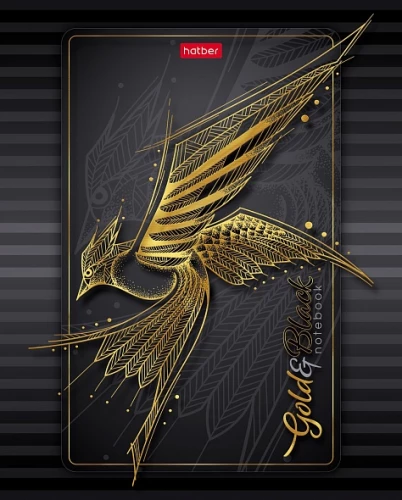 Notizbuch A5 - Serie: Goldene Eleganz (kariert)
