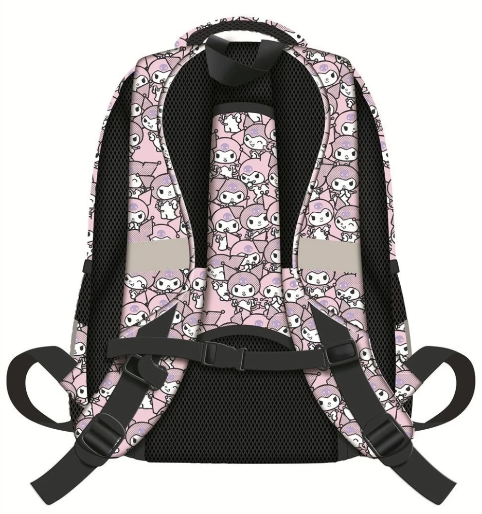 Kuromi Pink Backpack with Four Compartments