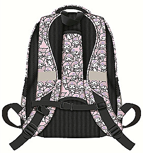 Kuromi Pink Backpack with Four Compartments