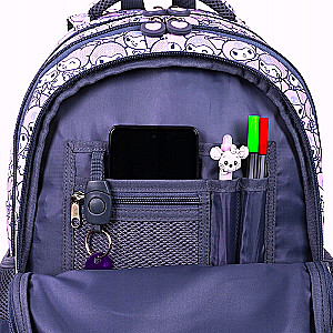 Kuromi Pink Backpack with Four Compartments