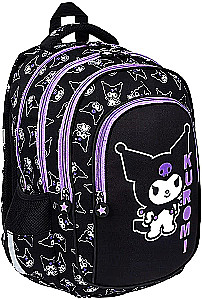 Rucksack mit vier Fächern Kuromi Schwarz