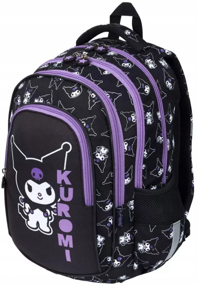 Rucksack mit vier Fächern Kuromi Schwarz