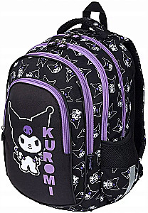 Rucksack mit vier Fächern Kuromi Schwarz