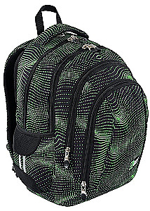 Backpack with Four Compartments Green Halftone