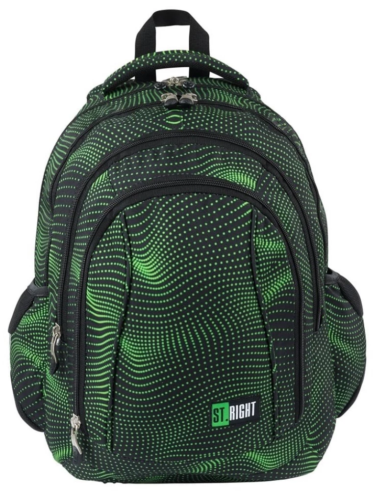 Backpack with Four Compartments Green Halftone
