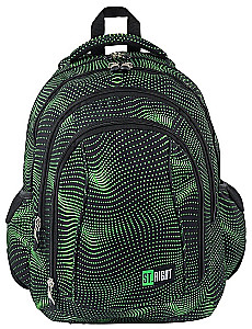 Backpack with Four Compartments Green Halftone