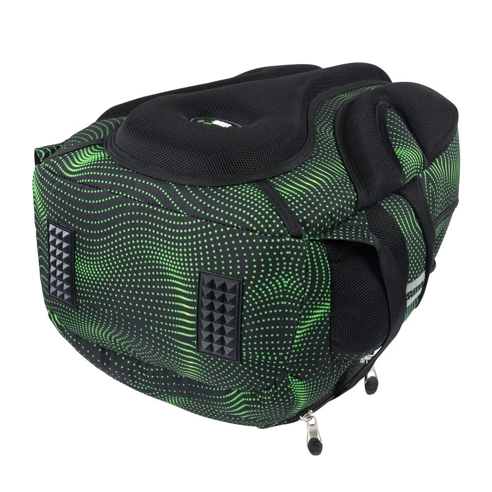 Backpack with Four Compartments Green Halftone