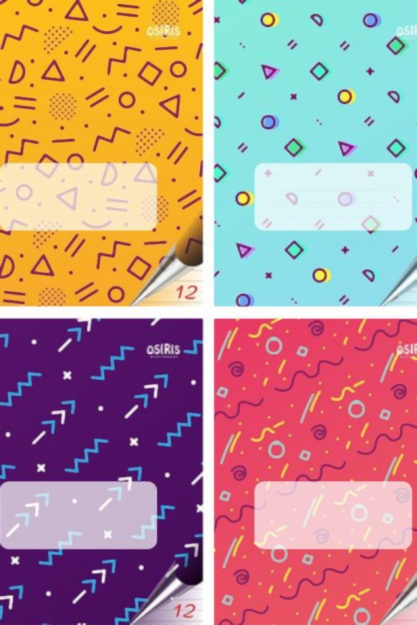 Notatnik - Osiris, A5, 12 kartek, liniatura, w asortymencie