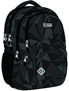 Backpack with Four Compartments Geometric Grey