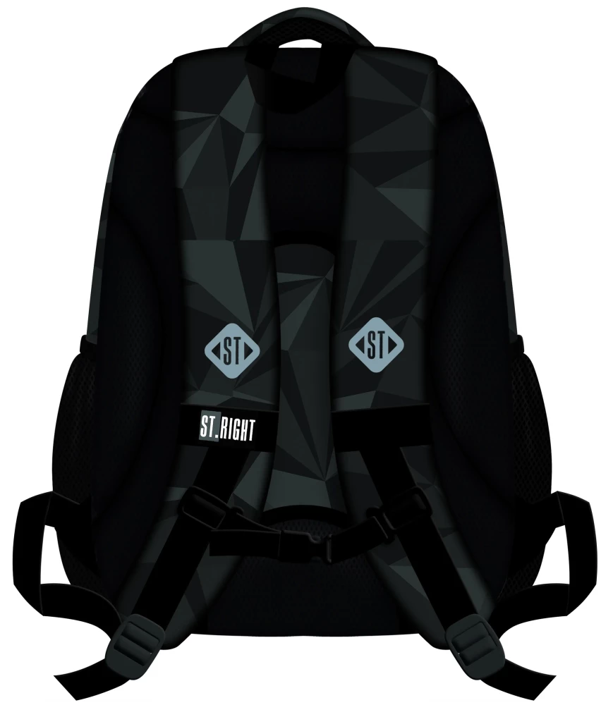 Backpack with Four Compartments Geometric Grey