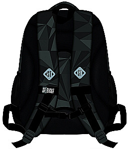 Backpack with Four Compartments Geometric Grey