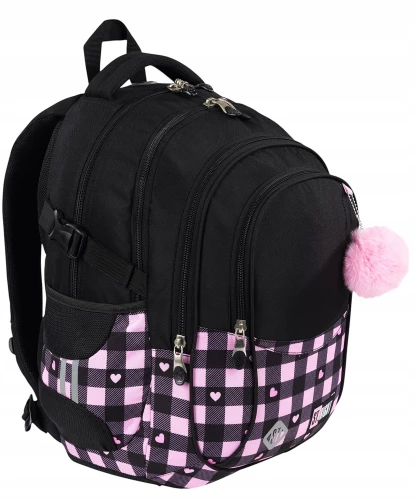 Рюкзак с четырьмя отделениями Pink Checkered