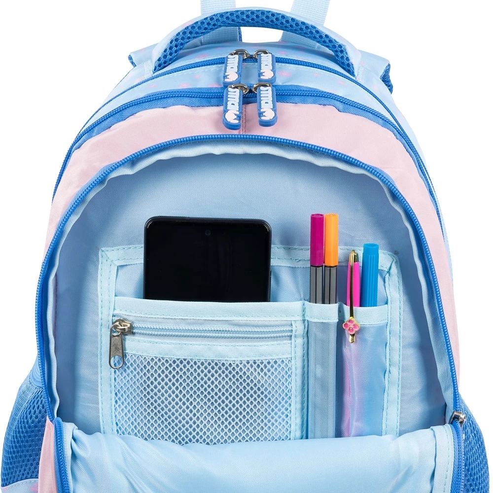 Backpack with four compartments Stitch Beach Happy