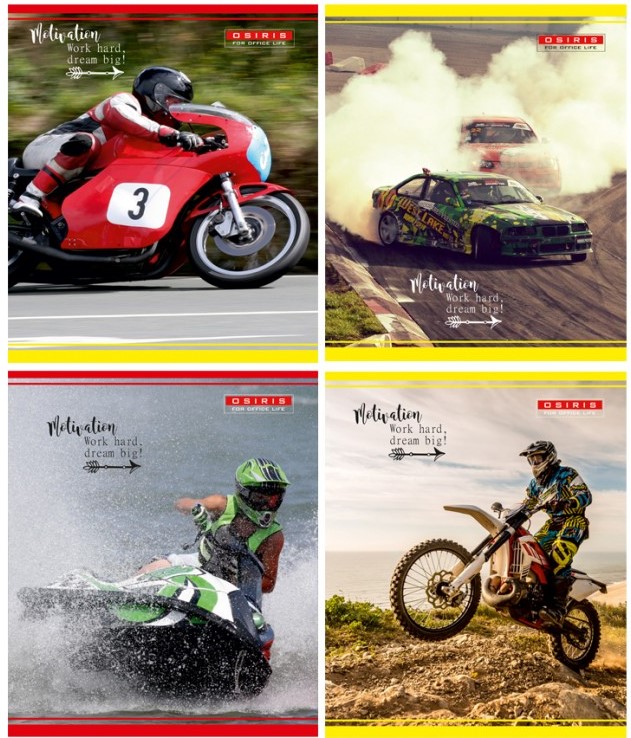 Тетрадь - Osiris Motivation, А5,  48 листов, клетка, в ассортименте