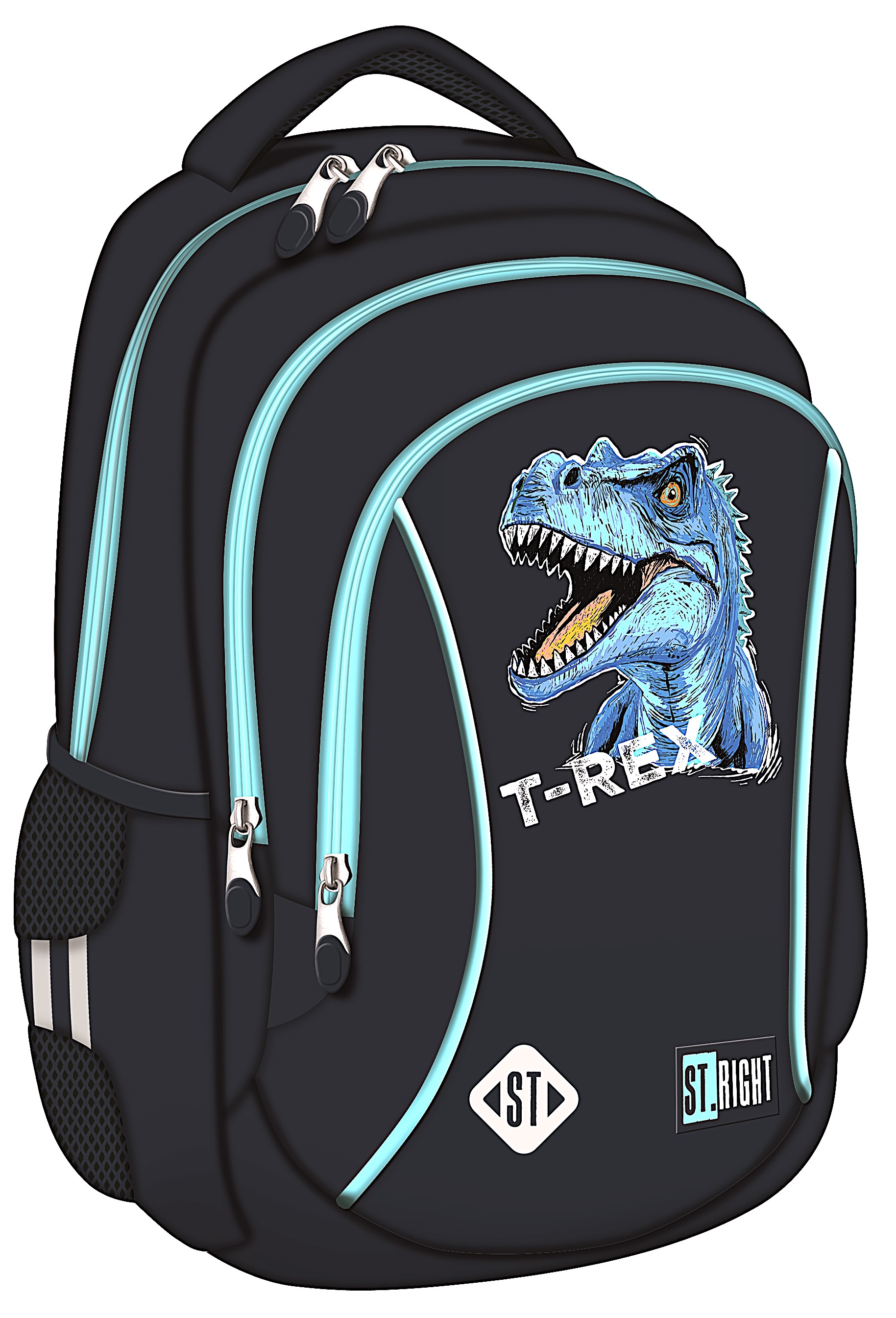 Rucksack mit drei Fächern Blue T-Rex