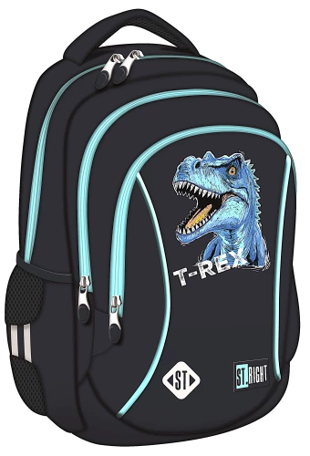 Plecak z trzema przegrodami Blue T-Rex