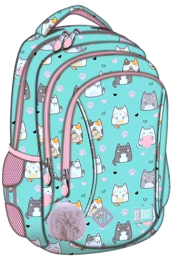 Rucksack mit drei Fächern Charming Cats