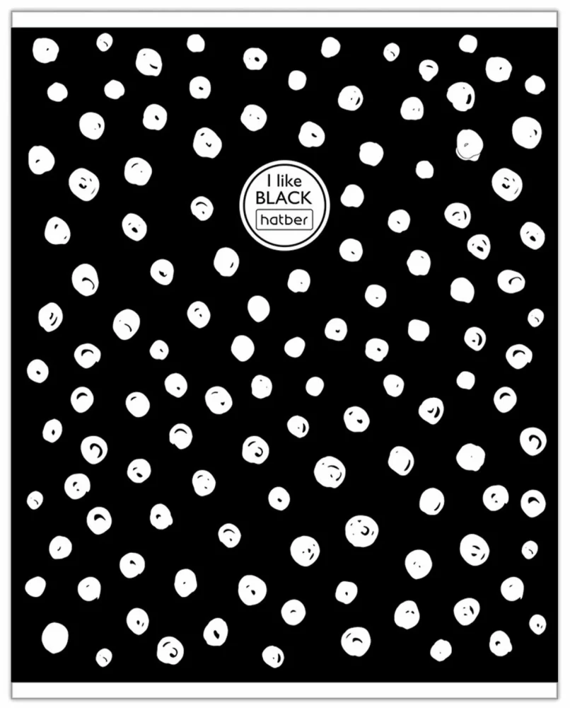 Notebook A5 - series: I Like Black (grid)