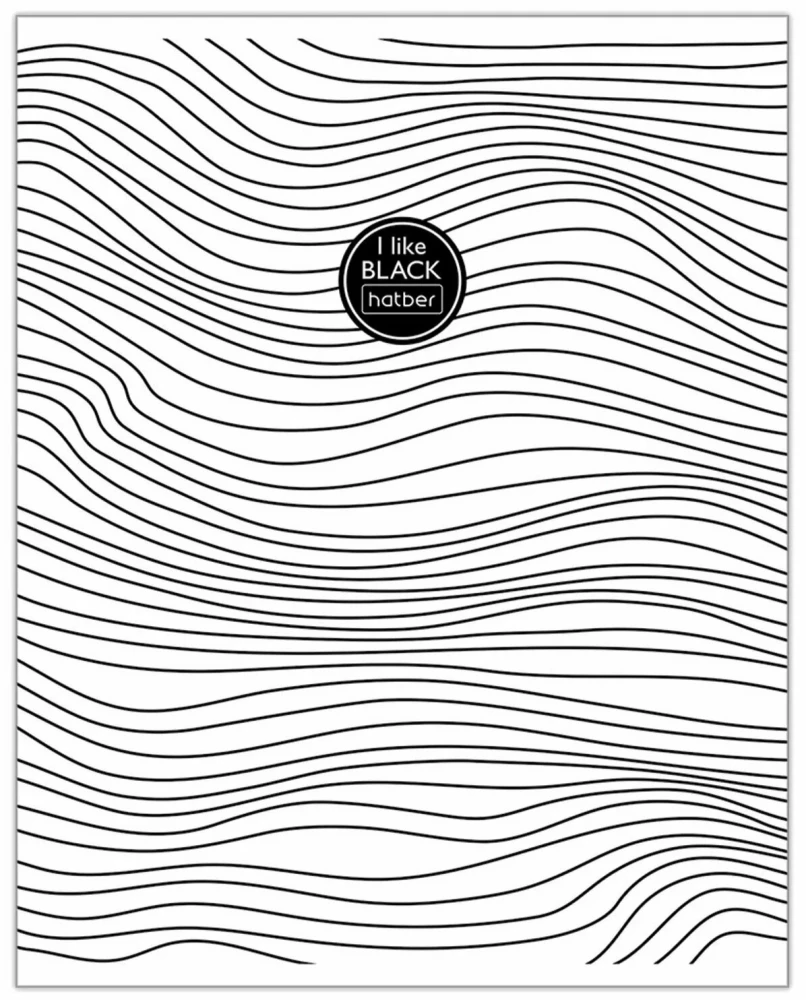 Notebook A5 - series: I Like Black (grid)