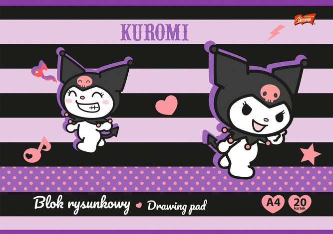 Альбом для рисования - Kuromi, А4, 20 листов