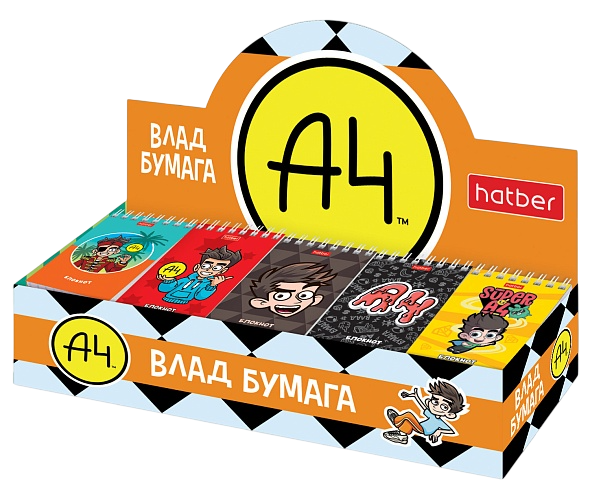 Notepad A7 - Set: Vlad A4 (grid)