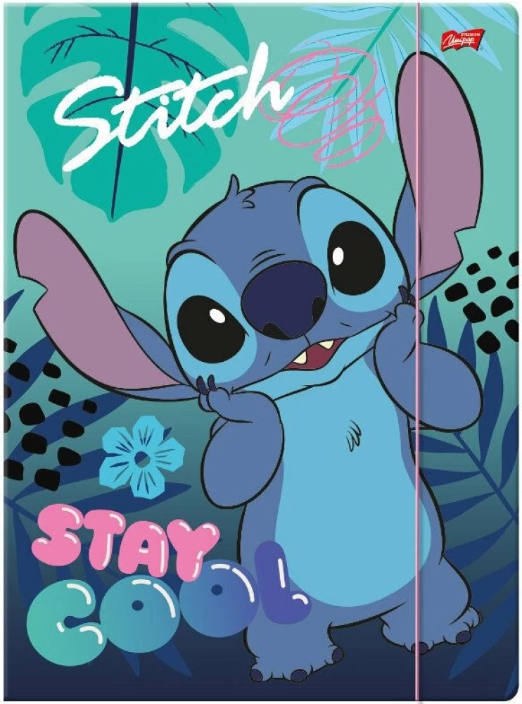 Folder - Stitch Stay Cool, A4, with elastic band