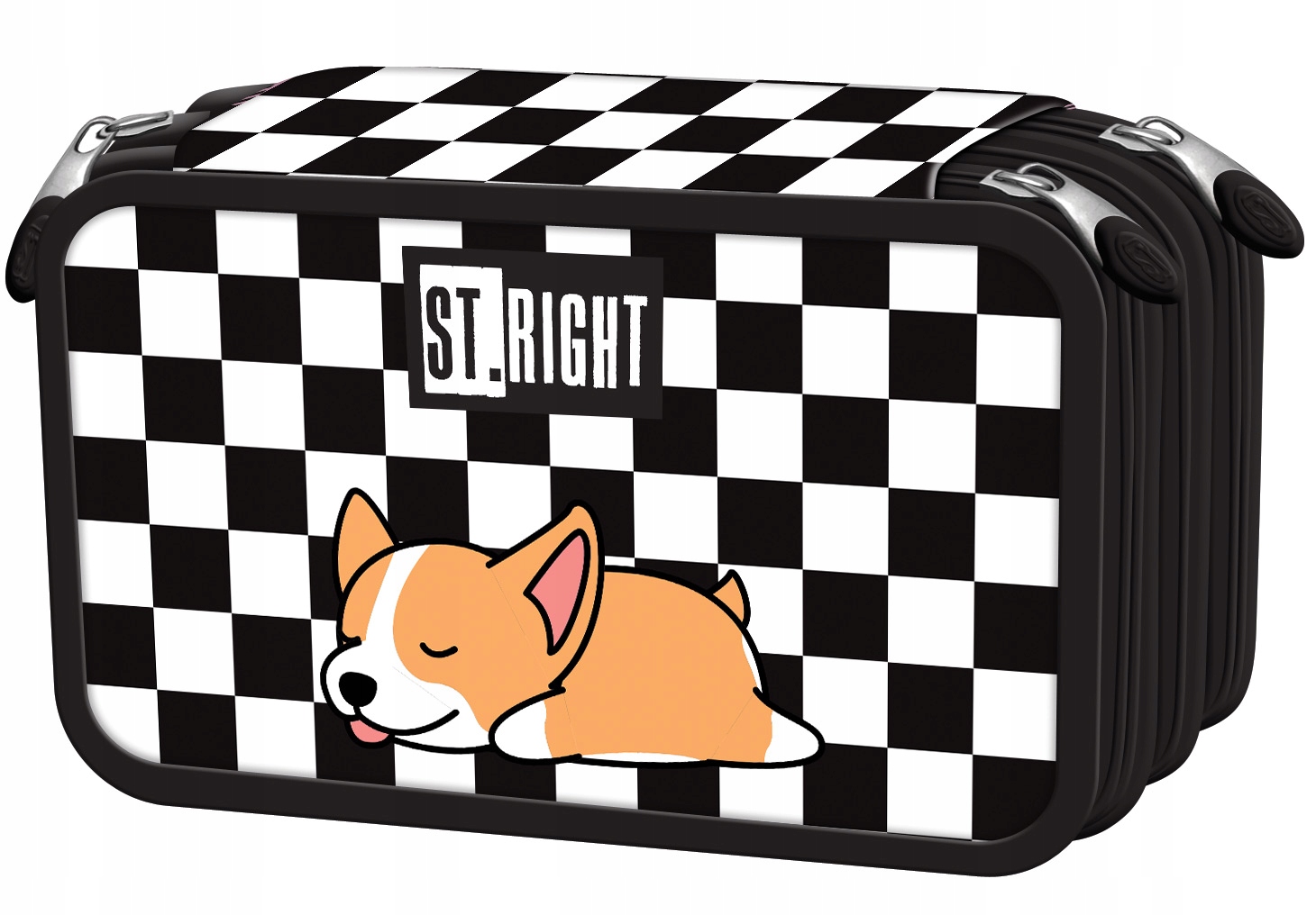 Pencil Case - St.Right Sleepy Corgi (triple, with filling)
