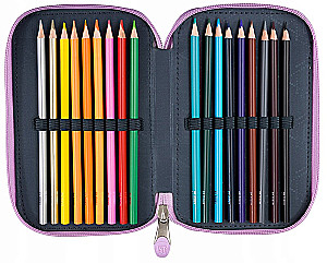 Pencil case ST.RIGHT Pink Butterflies (kolm korda, täidetud)