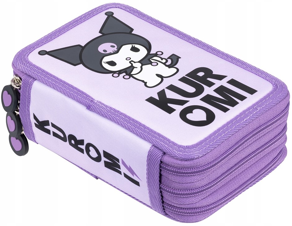 Pencil case - Kuromi Violet (triple, with filling)