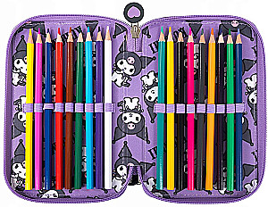 Pencil case - Kuromi Violet (triple, with filling)