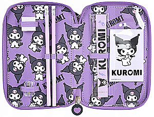 Pencil case - Kuromi Violet (triple, with filling)
