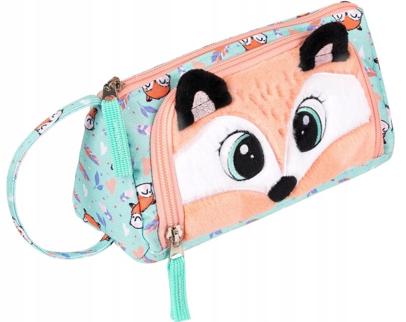 Bambino Premium Triangle Pencil Case. Fox