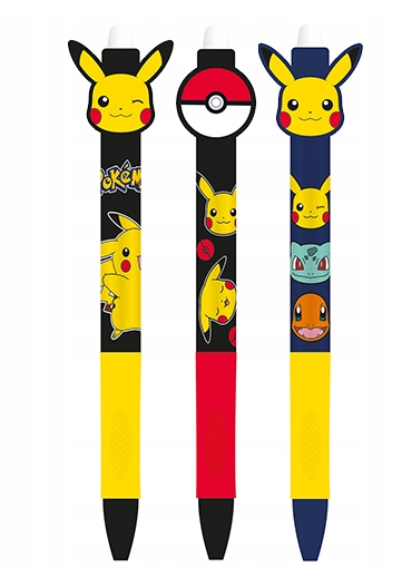 Шариковая ручка с ластиком - Pokemon, синяя, в ассортименте