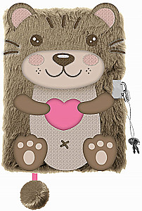 Pluszowy dziennik-sekretarz - ST.RIGHT. Otter, A5, 96 stron