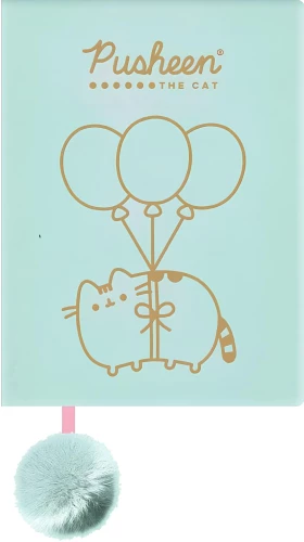 Пушистый блокнот с помоном - Pusheen the cat, А5, 96 листов, в линейку