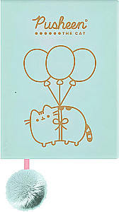 Пушистый блокнот с помоном - Pusheen the cat, А5, 96 листов, в линейку