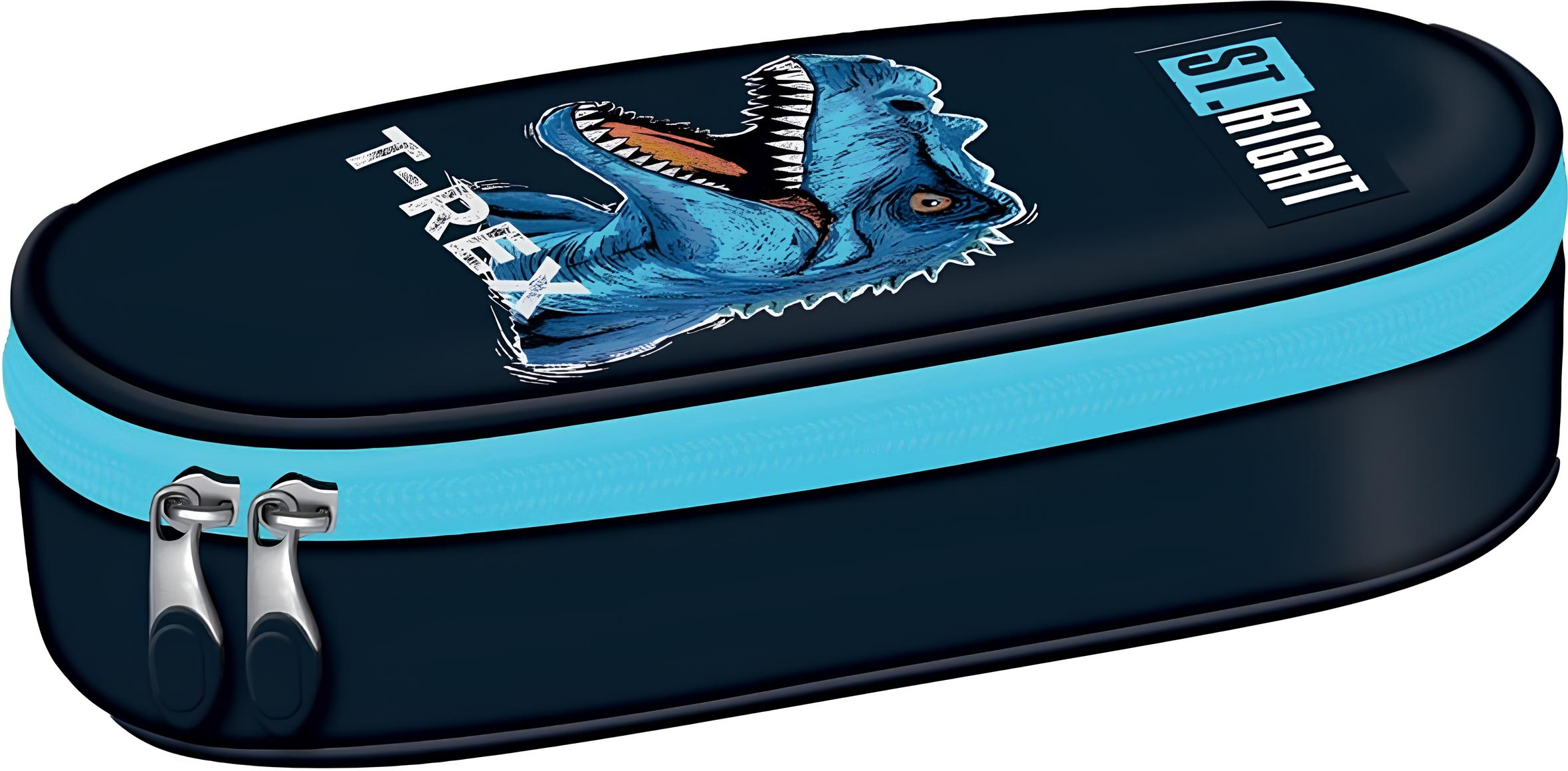 Pencil case without filling - ST.RIGHT. Blue T-Rex