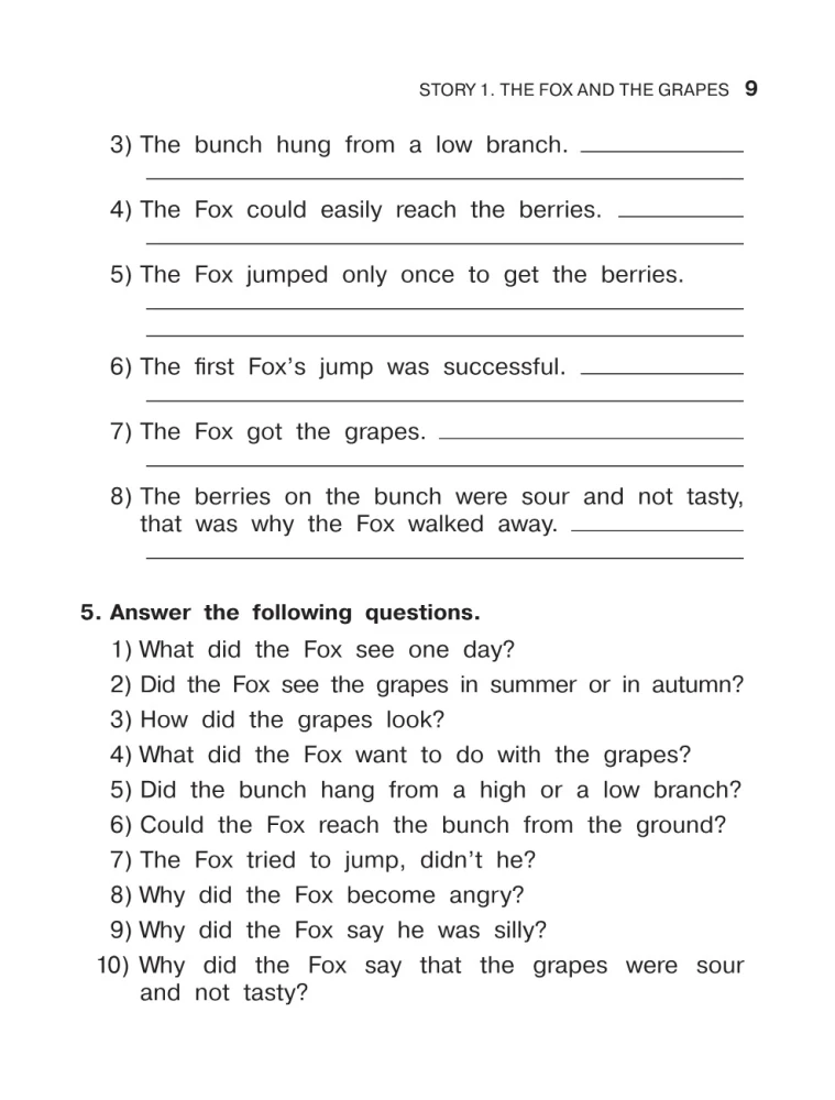 English Reading. Fables and Parables. 4 class