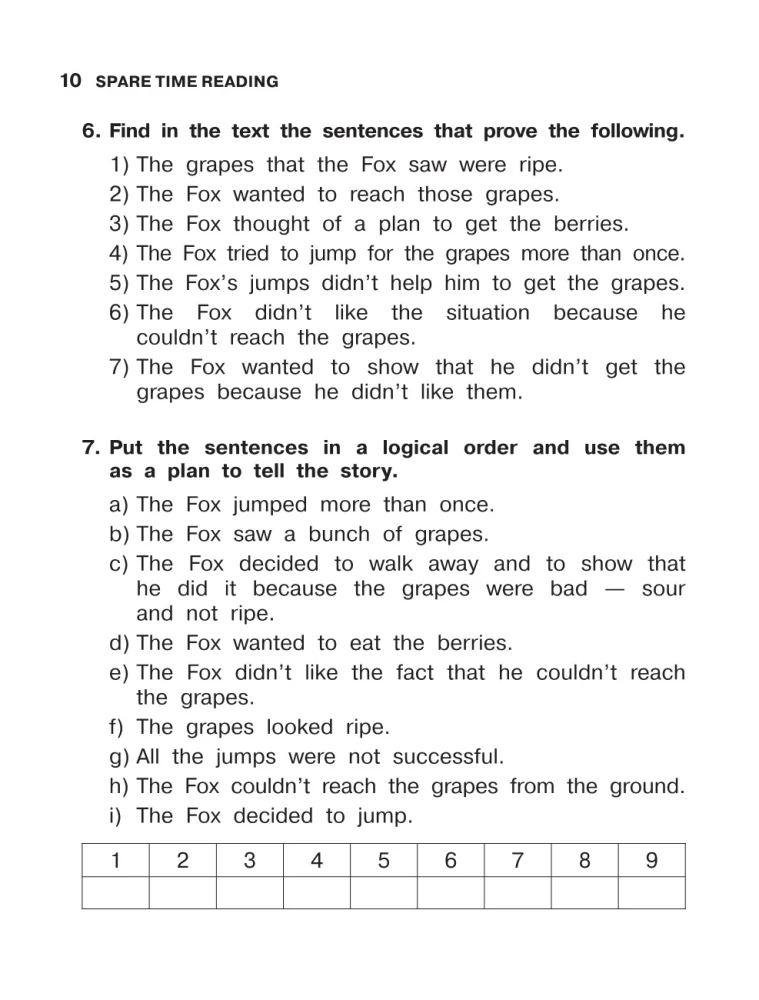 English Reading. Fables and Parables. 4 class