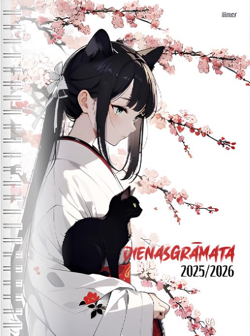 Dienasgrāmata A5 ar spirāli ar datumiem 2025/26 (asorti)