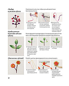 Gradient Embroidery. 17 Bright Designs with Melange and Multicolor Threads