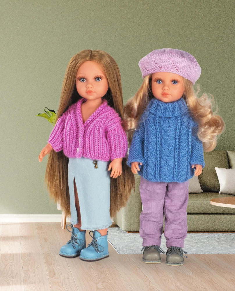 Knitting Clothes for Paola Reina Dolls and Other Dolls Sized 33 cm. From Top to Fur Coat