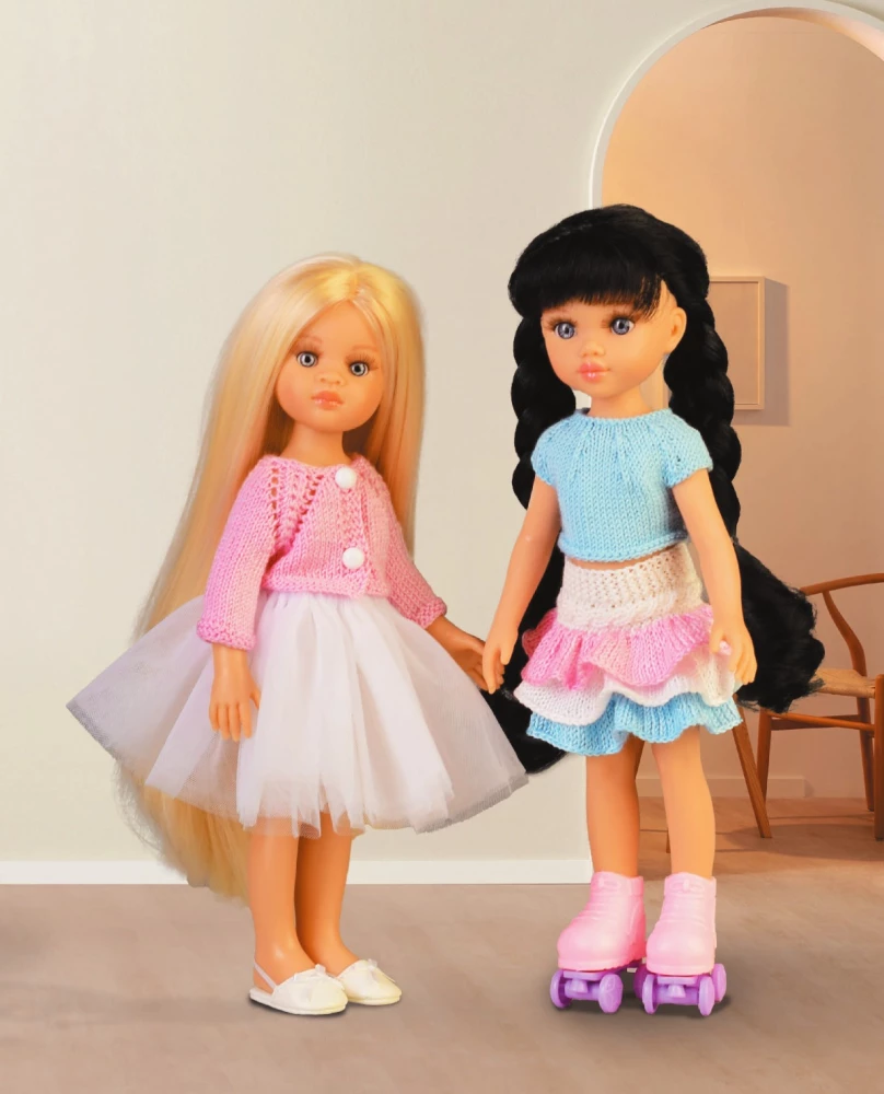 Knitting Clothes for Paola Reina Dolls and Other Dolls Sized 33 cm. From Top to Fur Coat