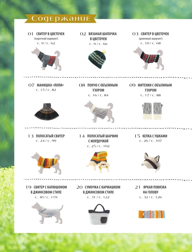 Family look. Me and my dog. Crocheting and knitting. 30 stylish projects for pets and their owners