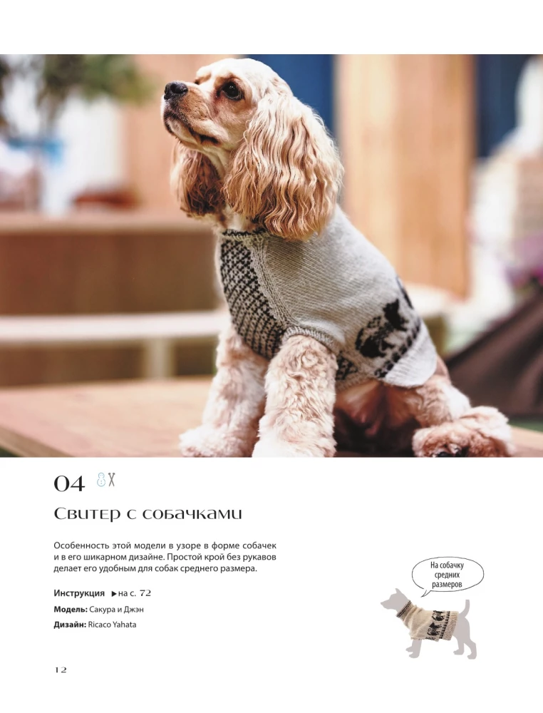 Family look. Me and my dog. Crocheting and knitting. 30 stylish projects for pets and their owners
