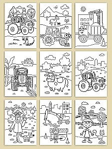 Maxi-Poster. Blauer Traktor