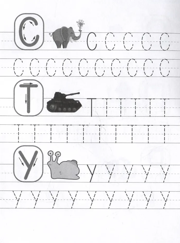 Printed Letters. Workbook with Writing Trainers